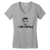 i like turtles t shirt s m l xl 2xl 3xl funny zombie kid humor geeky n Women's V-Neck T-Shirt