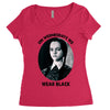on wednesdays we wear black Women's Triblend Scoop T-shirt