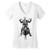 skeleton biker Women's V-Neck T-Shirt