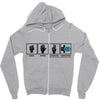 rock paper scissors hadouken Zipper Hoodie