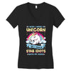 I Wish I Were a Unicorn So I Could Stab Idiots with My Head Women's V-Neck T-Shirt
