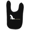 unicorn scooting on the floor Baby Bibs