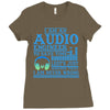 audio engineer tee Ladies Fitted T-Shirt