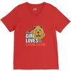 This Girl Loves Her Chow Chow V-Neck Tee