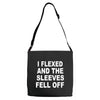 i flexed and the sleeves fell off Adjustable Strap Totes