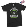 alien abductee survivor tour ufo nerd geek comic funny Exclusive T-shirt