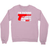 packing heat   i'm hot Crewneck Sweatshirt