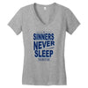 official t shirt mens you me at six sinners never sleep big all sizes Women's V-Neck T-Shirt