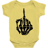 middle finger skeleton bone skull grafitti art Baby Onesie