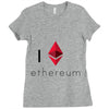 I Love Ethereum Ladies Fitted T-Shirt