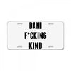 Dani Kind License Plate