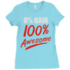 zero hair 100 awesome Ladies Fitted T-Shirt