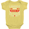 Legends Are Born In October Baby Onesie