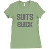 suits suck! t shirt t funny comedy on tv large Ladies Fitted T-Shirt