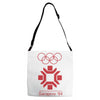 retro style sarajevo 1984 84' olympic games Adjustable Strap Totes