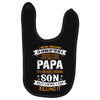 Super Cool Papa Of A Freaking Awesome Son Baby Bibs