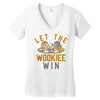 let the wookiee win Women's V-Neck T-Shirt