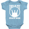 this is my peace sign Baby Onesie