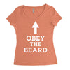 obey the beard funny Women's Triblend Scoop T-shirt
