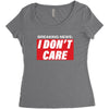 Breaking News i Don't Care Women's Triblend Scoop T-shirt