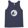 Dinosaur Riding A Bike To The Moon Tank Top