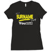 it's a surname thing Ladies Fitted T-Shirt