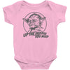yoda funny slogan retro movie Baby Onesie