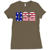american freedom flag Ladies Fitted T-Shirt