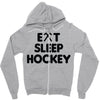 eat sleeo hockey Zipper Hoodie