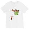 pocket red pandas V-Neck Tee
