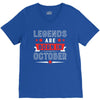 Legends Are Born In October V-Neck Tee