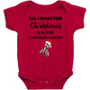 all i want for christmas is a cure carcinoid cancer Baby Bodysuit