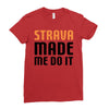strava made me do it Ladies Fitted T-Shirt