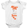 Sleeps With Yorkie Baby Onesie