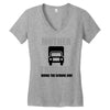 mother trucker doing the school run Women's V-Neck T-Shirt