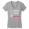 too busy playing fortnite White Logo Women's V-Neck T-Shirt