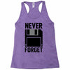 never forget floppy disk Racerback Tank
