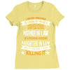 Super Cool Mother In Law Of A Freaking Awesome Daughter Ladies Fitted T-Shirt