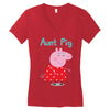 peppa pig aunt pig Women's V-Neck T-Shirt