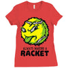 tennis ball racket Ladies Fitted T-Shirt