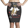 my boxer is my valentine1 Pencil Skirts