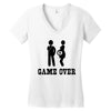 game over  funny pregnancy Women's V-Neck T-Shirt