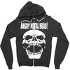 angry metal head Zipper Hoodie