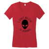 i don't believe in humans Women's V-Neck T-Shirt