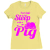 pig lover Ladies Fitted T-Shirt