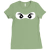 ninja mask eyes martial arts novelty Ladies Fitted T-Shirt
