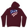 disstressed america flag heart Unisex Hoodie