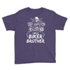 You Cant Scare Me I am Biker Brother Youth Tee