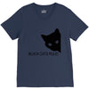 black cats rule V-Neck Tee