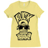 hip hop face Ladies Fitted T-Shirt